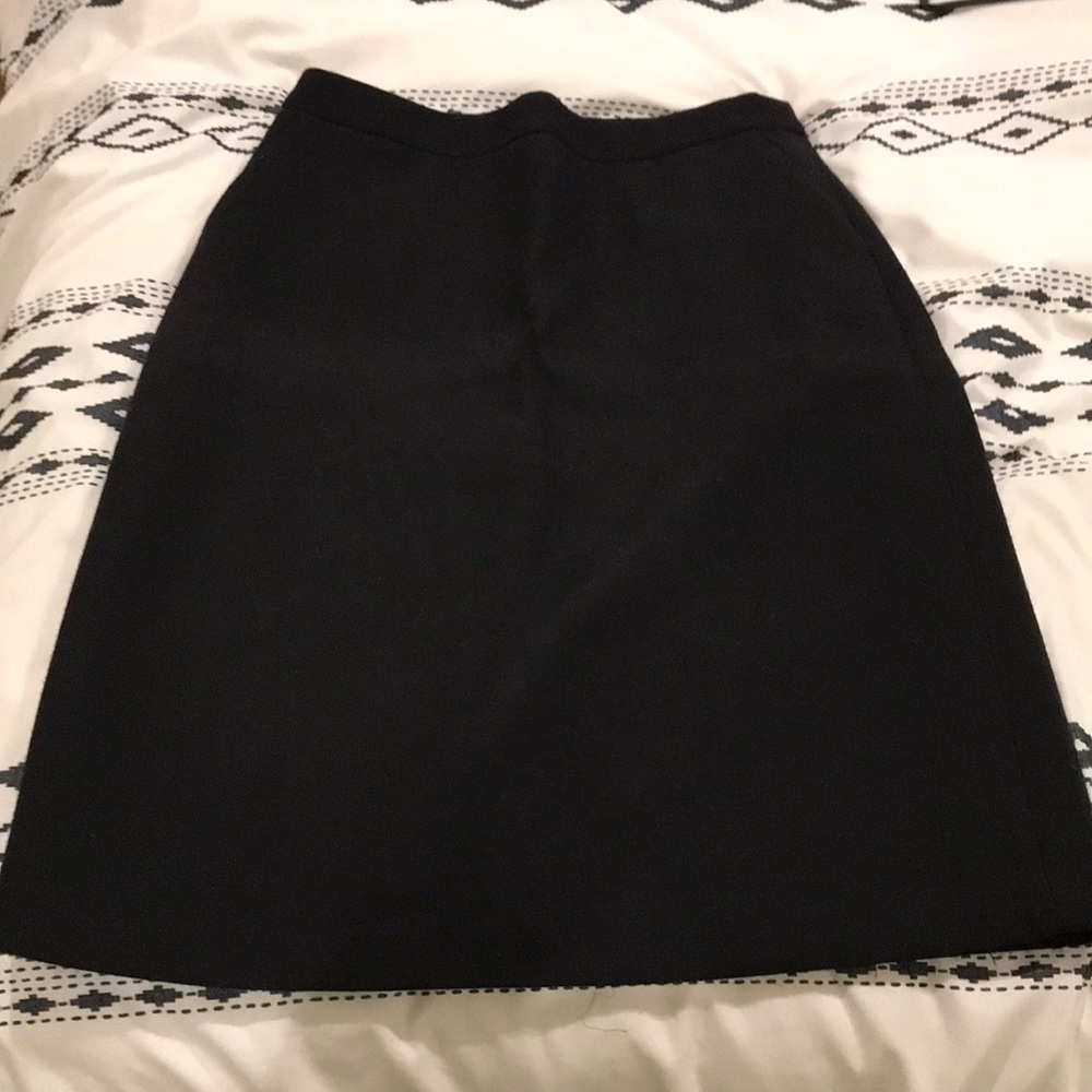 Lands’ End Black Wool Skirt